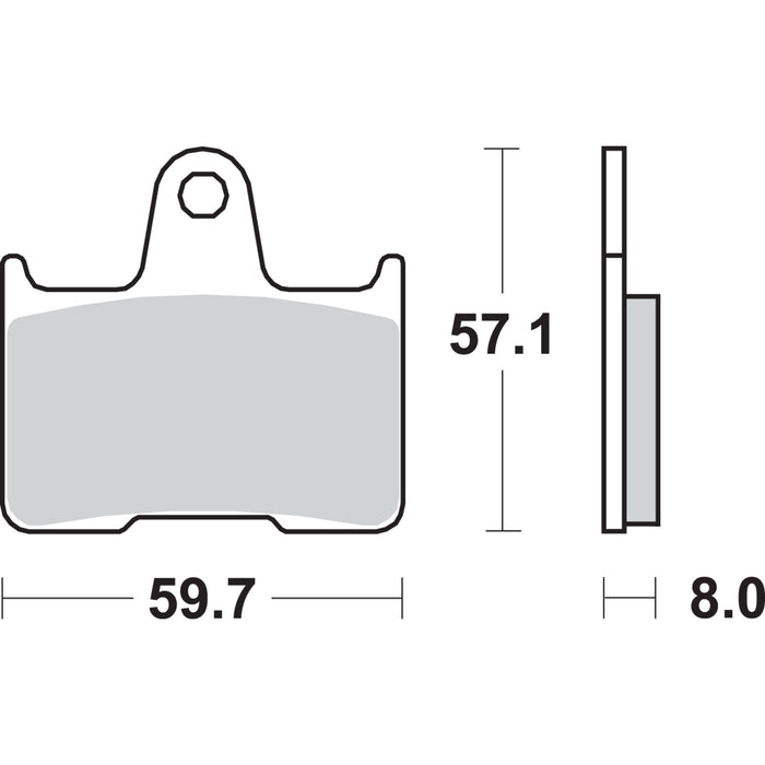 SBS 1721-1820 715LS Sintered Metal Harley/Buell Brake Pads Brake Pads - 715LS