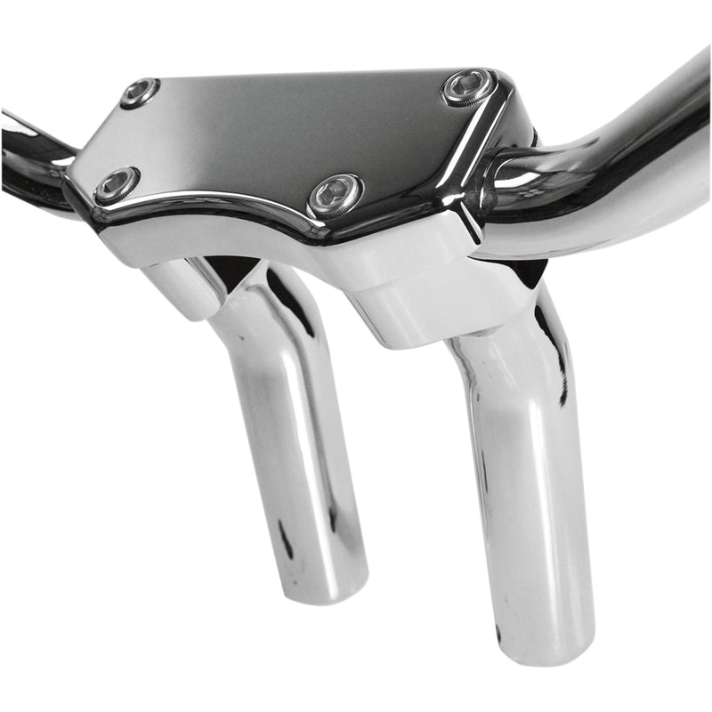 DRAG SPECIALTIES 0602-0590 Handlebar Riser & Top Clamp Kit 5-1/2" - buffalo - chrome