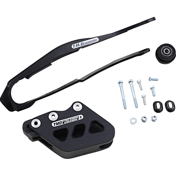 T.M. DESIGNWORKS 1231-1312 DCK-OR1-BK Chain Guide and Slider Kit Chain Guide/Slider - Honda - Black