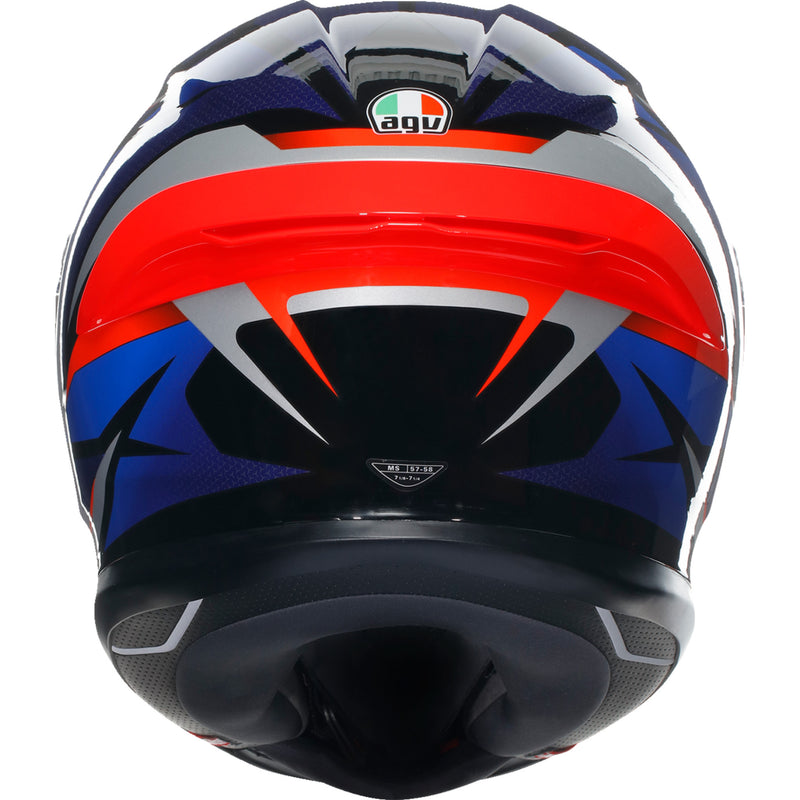 AGV 0101-15630 2118395002015XL K6 S Slashcut Helmet K6 S Helmet - Slashcut - Black/Blue/Red - XL