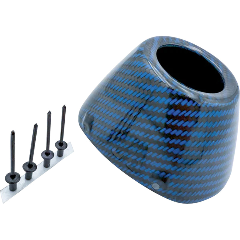 FMF 1860-2521 040694 End Cap Replacement Kit carbon - rct external - blue