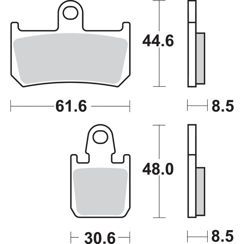 SBS 1721-1664 839HS HS Street Excel Sintered Front Brake Pads HS Brake Pads - Yamaha - 839HS