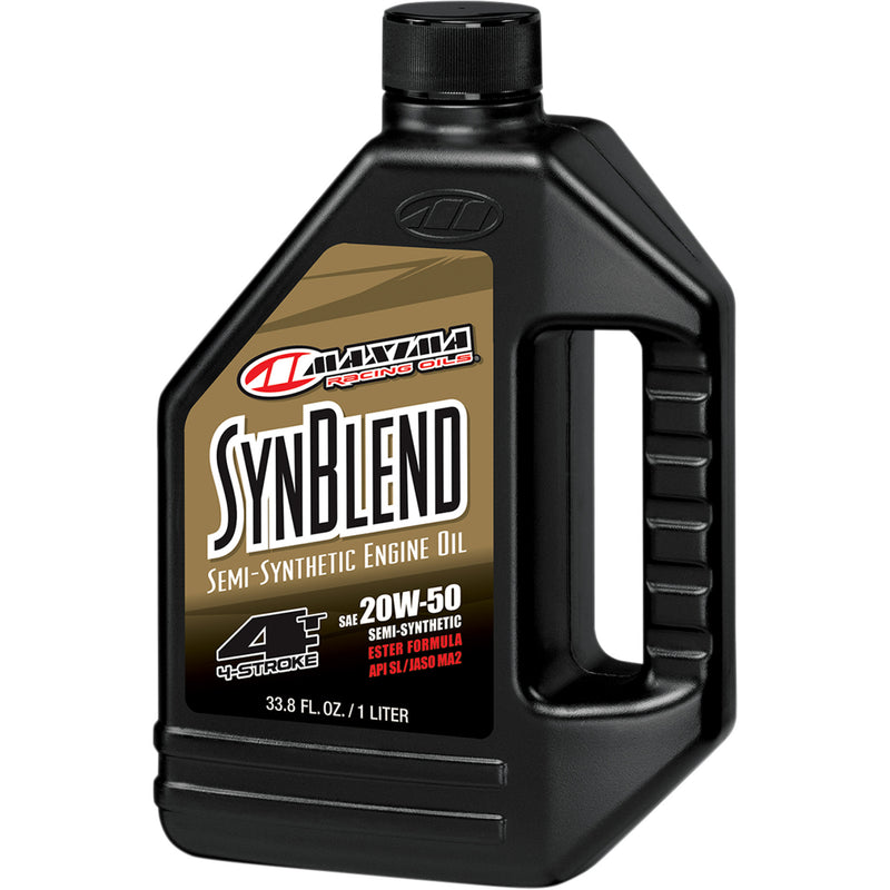 MAXIMA RACING OIL 35901B 35901B SynBlend Semi-Synthetic 4T Engine Oil SynBlend Semi-Synthetic Oil - 20W50 - 1L