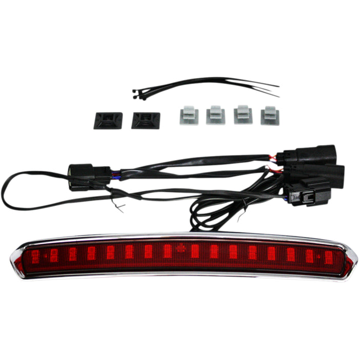 CUSTOM DYNAMICS 2040-2526 CD-TP-LID-CR High Mount Tour Pak (HMT) LED Light - Tour Pack Lid Light - Chrome/Red