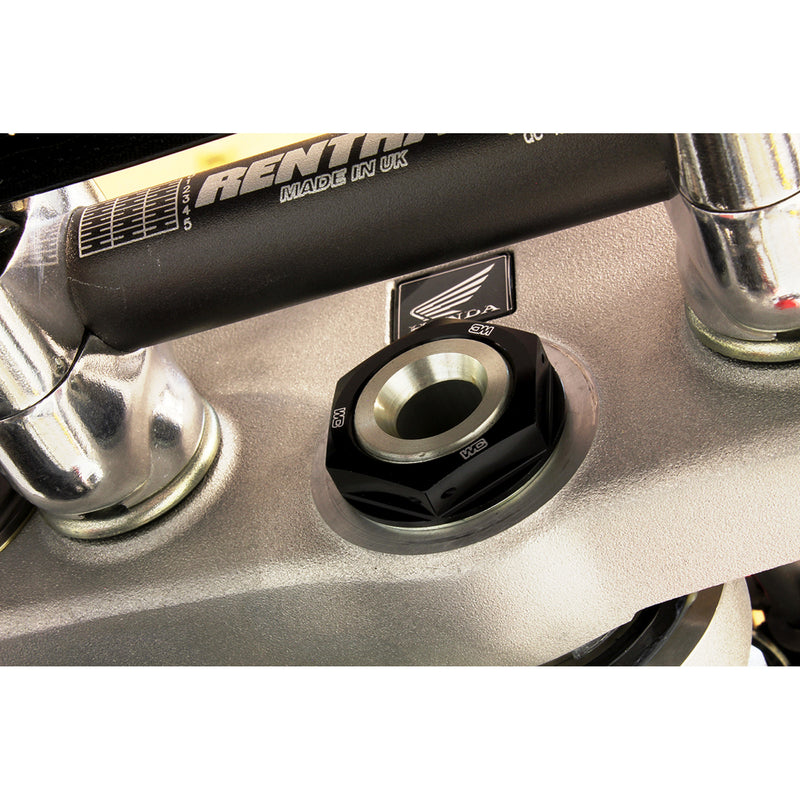 WORKS CONNECTION 0410-0243 24-310 Steering Stem Nuts Steering Stem Nut - Black - Honda
