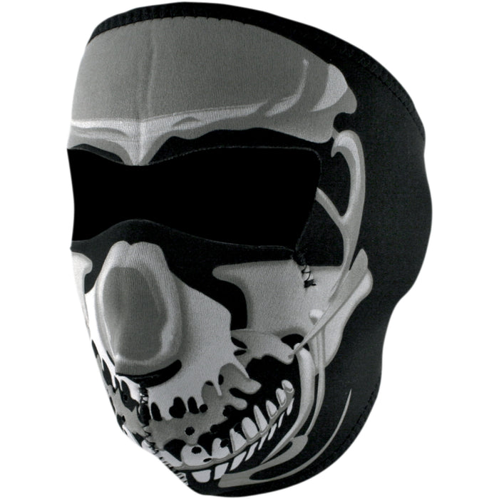 ZAN HEADGEAR 2503-0085 WNFM023 Neoprene Full-Face Mask — , One Size Full-Face Mask - Chrome Skull