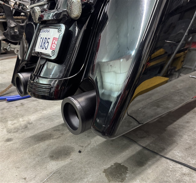 Tab Performance 4" Blunt Force Slip-Ons '17 Up (Not Trikes), Chrome - BLUNT-FORCE-SERIES-17-UP-NOT-TRIKES-CHROME For Harley Touring 2017-2026