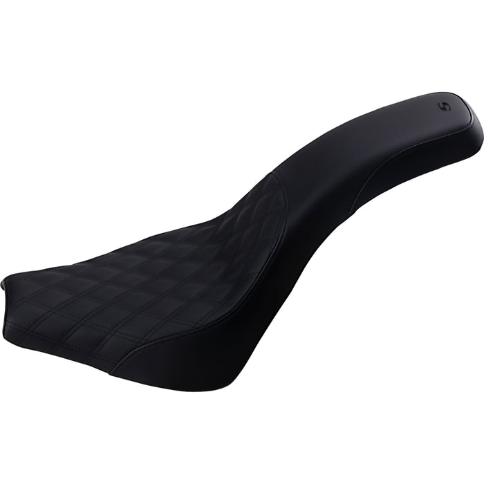 SADDLEMEN 0802-1291 818-30-149 Profiler™ Lattice Stitch Seat - Front Lattice/Rear Smooth - Black