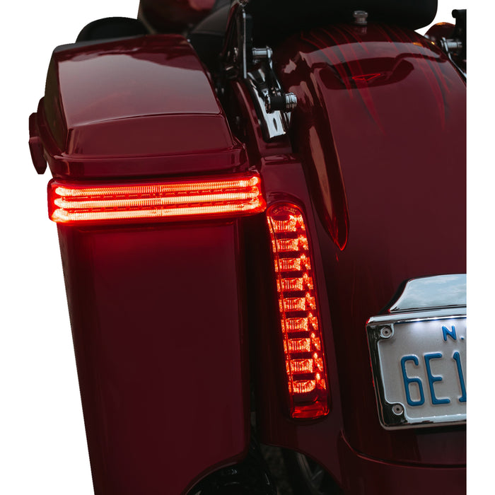 CUSTOM DYNAMICS 2040-2577 PB-SBSEQ-HD-CR ProBEAM® LED Sequential BAGZ™ Saddlebag Lights - Chrome/Red