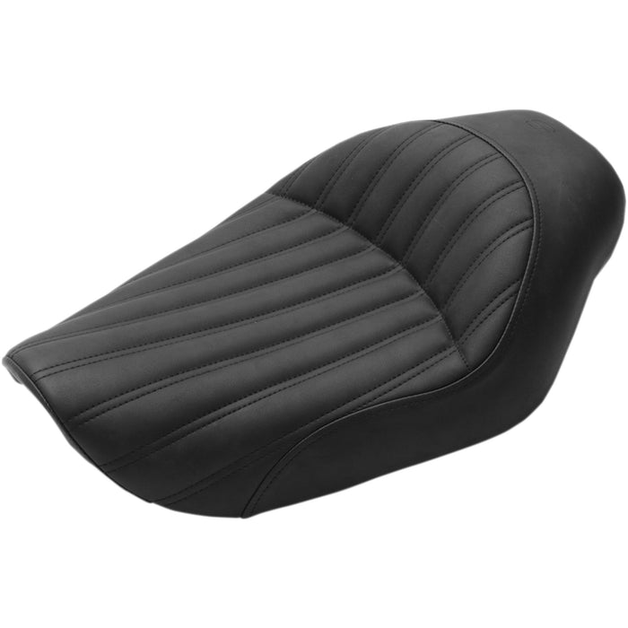 SADDLEMEN 0803-0523 896-04-0023 Knuckle Solo Seat - Ribbed - Black - FXD '96-'03