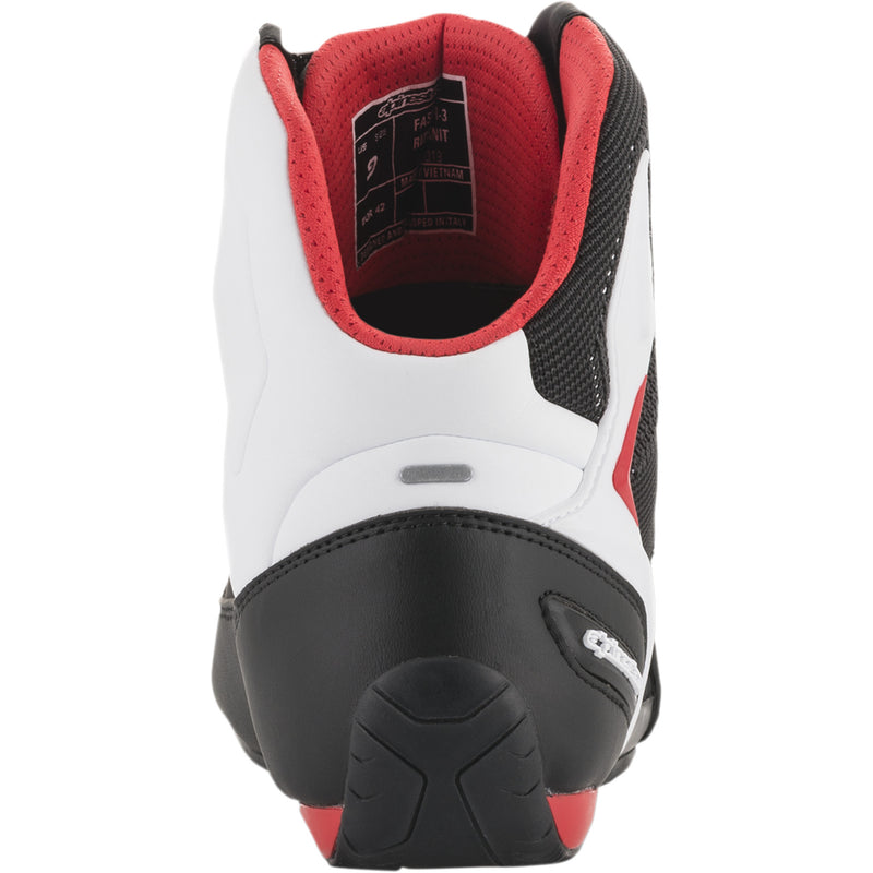 ALPINESTARS Faster-3 Rideknit® Shoes Black/White/Red - US