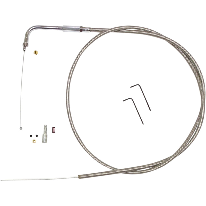 Magnum Shielding BYO™ Build Your Own™ Control Cable Kit Throttle Idle Stainless Steel - 394539 For Harley Motorcycles 1976-1995