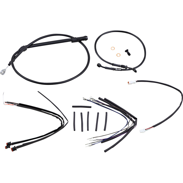 BURLY BRAND 0662-0722 B30-1252 Jail Bar Cable Kit - 12" Handlebars - Black Vinyl