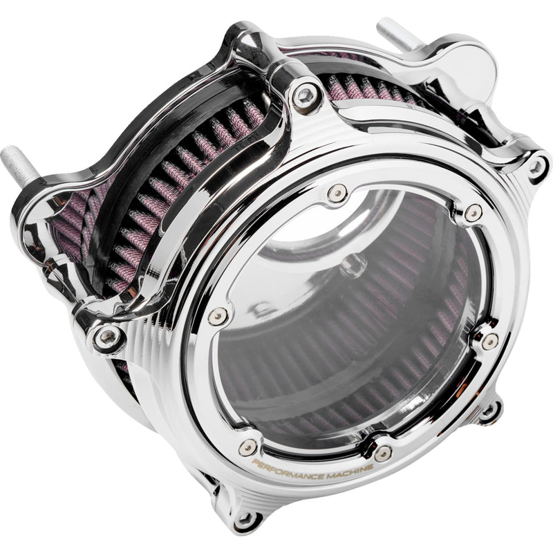 Performance Machine (pm) Vision Series Air Cleaner - 0206-2158-CH For Harley Motorcycles 2008-2017
