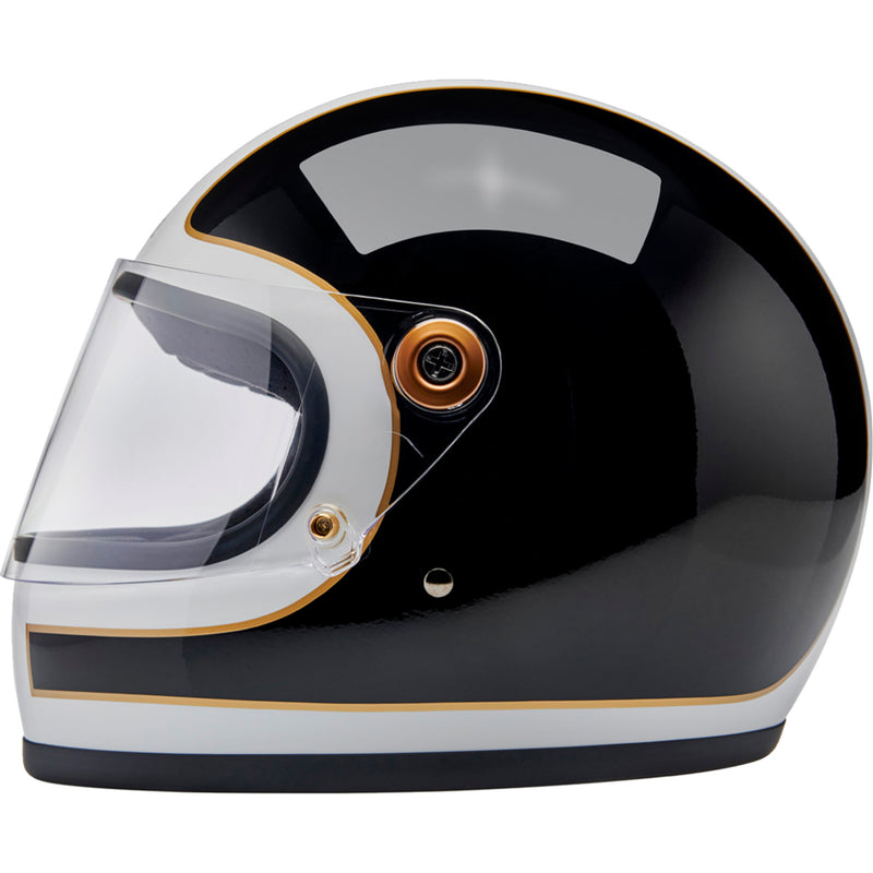 BILTWELL Gringo S Helmet Gloss - White/Black Tracker