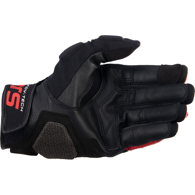 ALPINESTARS Halo Leather Gloves Black/White/Bright - Red