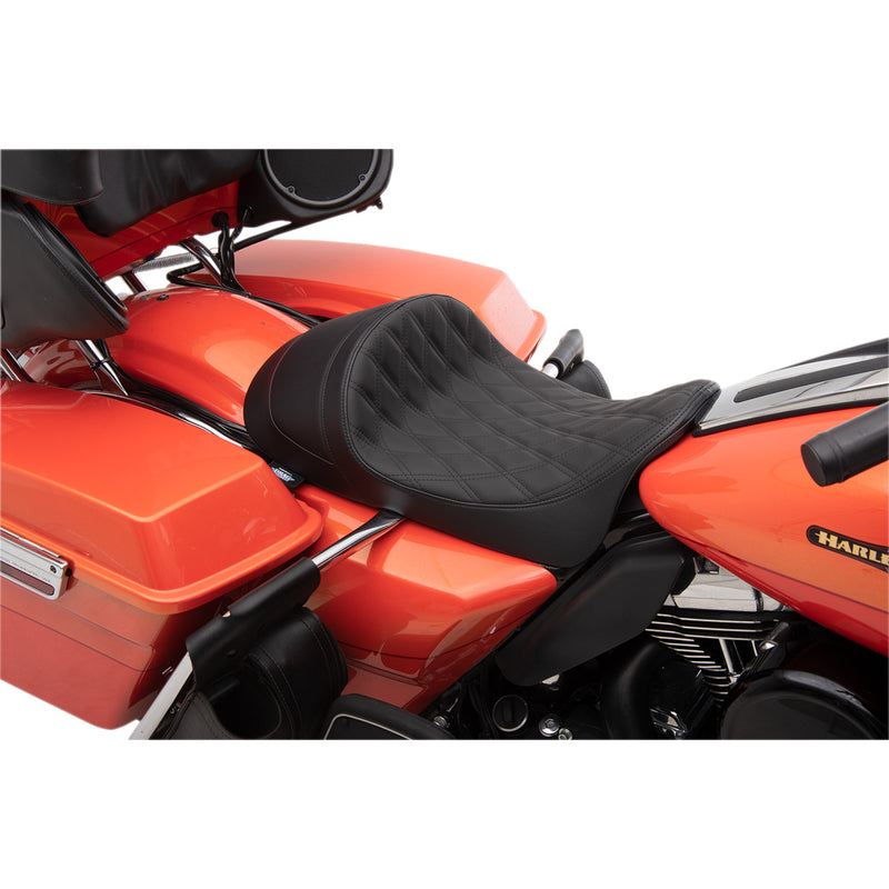 Drag Specialties Seats Low-Profile Seat - 0801-1252 For Harley Touring 2008-2023