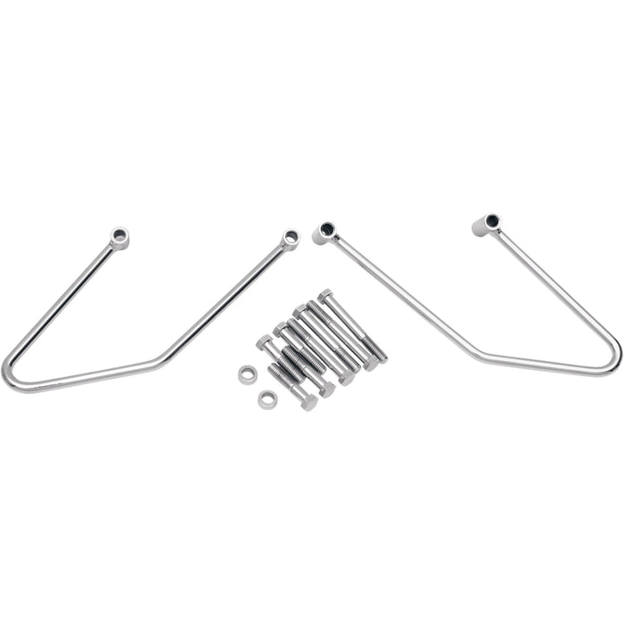 DRAG SPECIALTIES 3501-0304 Chrome Saddlebag Support Brackets Saddlebag Support - Chrome - FL/FX '06-'17