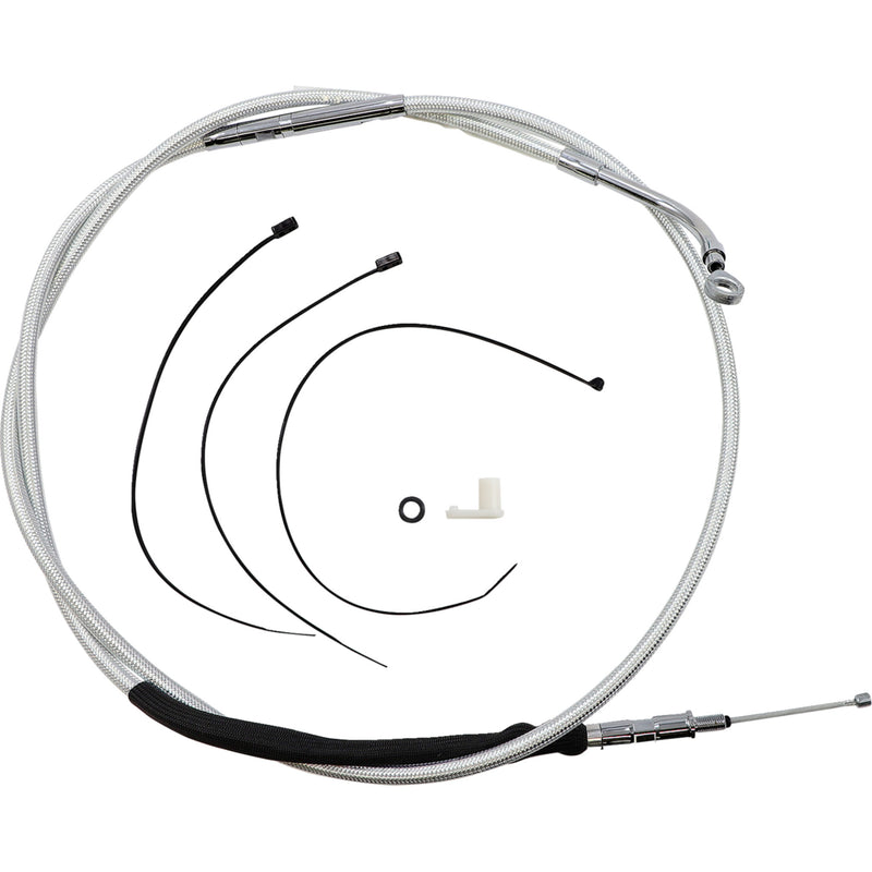 Magnum Shielding High-Efficiency Braided Sterling Chromite II® Clutch Cable 75-3/4" - 323610HE For Harley Touring 2021-2024