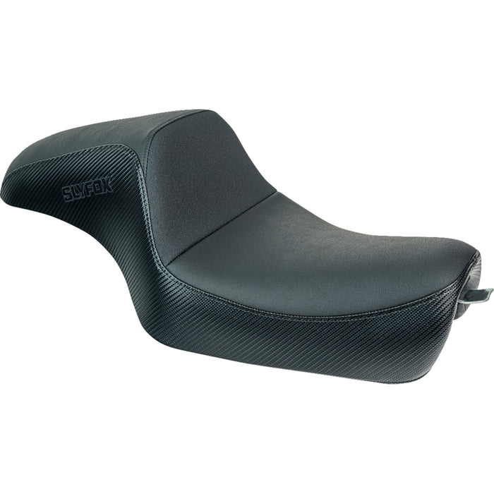 SLYFOX 0804-0810 4684A-slyfox The Drifter Seat - Black Logo - Black Vinyl w/ Slipstop - Carbon Fiber - XL '04-'22