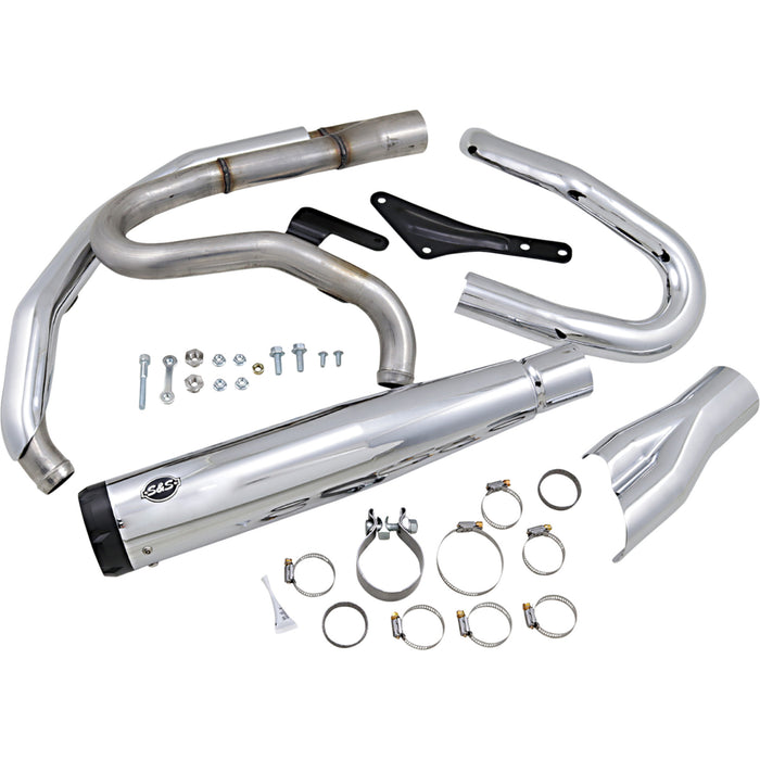 S&S CYCLE 1800-2468 550-0858 SuperStreet 2:1 Exhaust System - 2:1 Exhaust for M8 Softail - Chrome