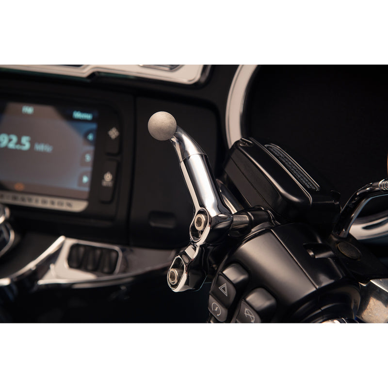 Ciro Offset Perch Mount Chrome - 50150 For Harley Motorcycles 1994-2026 | Indian 2009-2025 | Yamaha Motorcycles 1980-2022