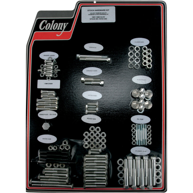 Colony Hardware Kit - 8316 CAD For Harley Sportster 900 1958-1966