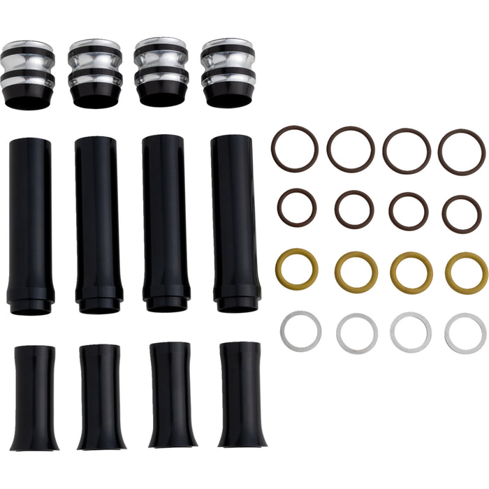 ARLEN NESS 0928-0090 03-643 Pushrod Tube Cover Kit - 10 Gauge® - Black - M8