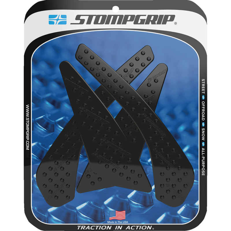 STOMPGRIP 4320-2722 55-10-0151B Volcano Profile Traction Pad Tank Grips Traction Pad Tank Grips - Volcano - Black - GSX-S 750/Z