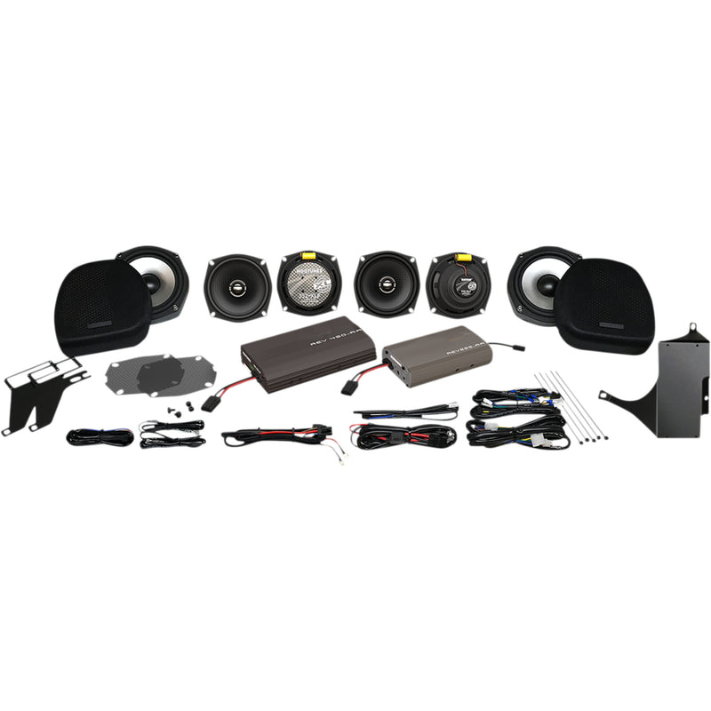 Hogtunes Ultra 6 Pack-XL Speaker And Amplifier Kit For Harley Touring 1998-2013