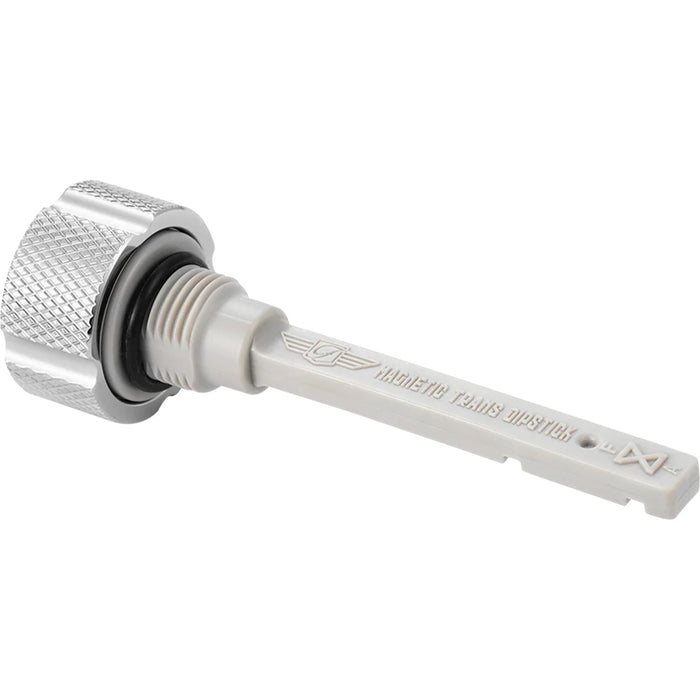 FIGURATI DESIGNS 1105-0272 FD01-MAGTD-KN-SS Magnetic Dipstick Transmission Oil Dipstick - Magnetic - Knurled - Silver - M8