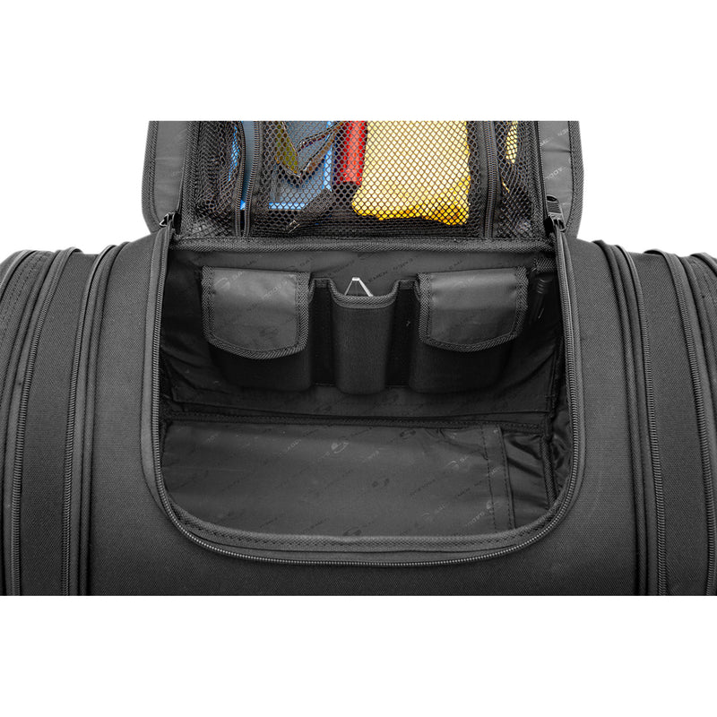 SADDLEMEN 3515-0199 EX000043S TR2300DE Tactical Deluxe Rack Bag TR2300DE TL Sissy Bar Bag - Black