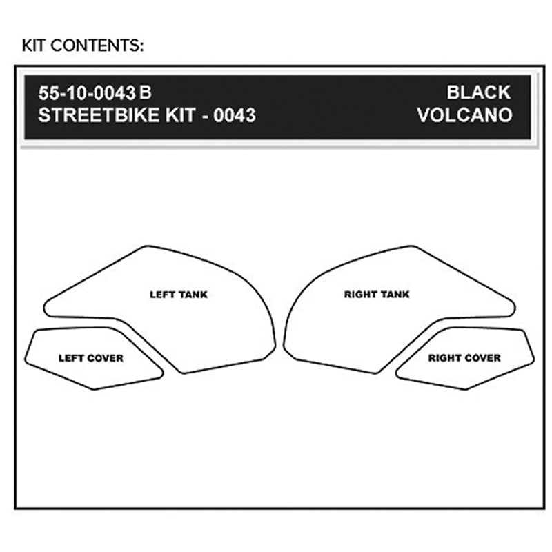 Stompgrip Sticker Kit - 55-10-0043B Kawasaki Ninja 2013-2017