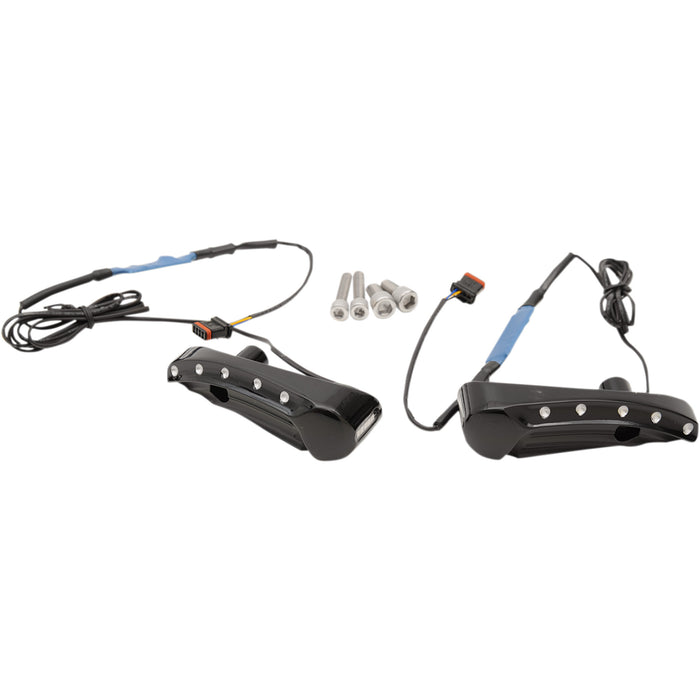 COVINGTONS 2020-1290 C1300-B Turn Signals - Dimpled - Black - FLTR