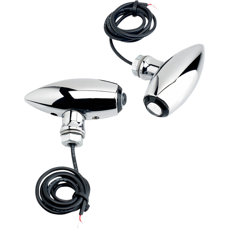JOKER MACHINE 2020-0445 05-52RC Center Mount Astro LED Turn Signal/Marker Lights - Center-Mount Astro LED Lights - Chrome/Red