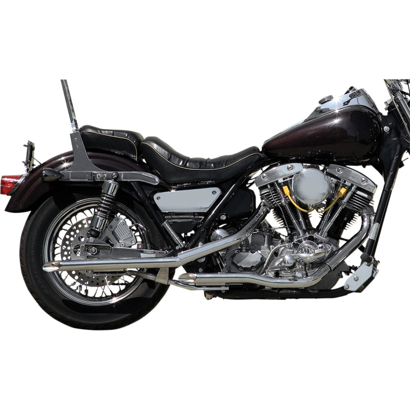 Paughco Drag Pipes 2-Into-2 Exhaust System - 732-40 For Harley Super Glide / Sport Glide 1982-1983