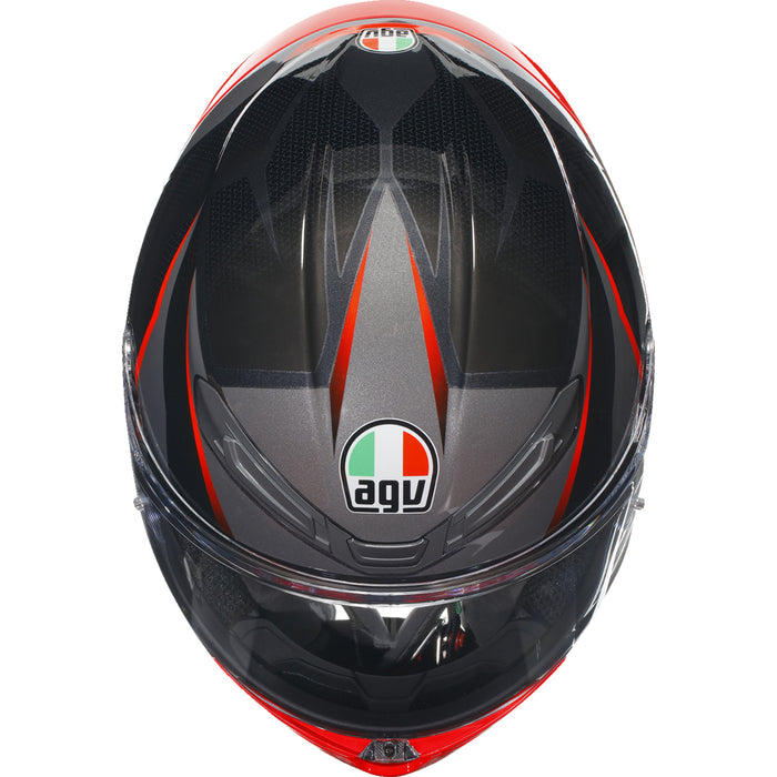 AGV 0101-15624 2118395002014L K6 S Slashcut Helmet K6 S Helmet - Slashcut - Black/Gray/Red - Large
