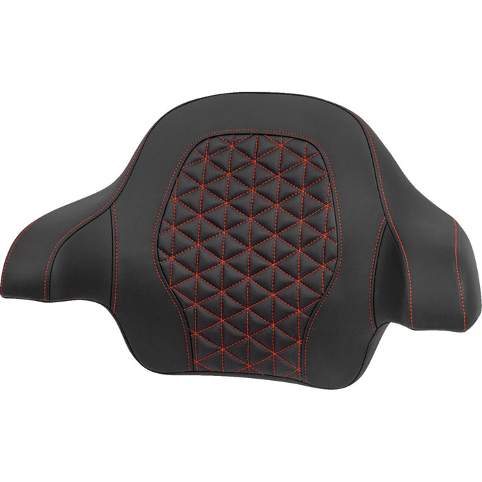 SADDLEMEN 0801-2252 814-07-21104 Tour-Pak® Passenger Pad tri-gripper - red stitch - flh/flt '14-'25