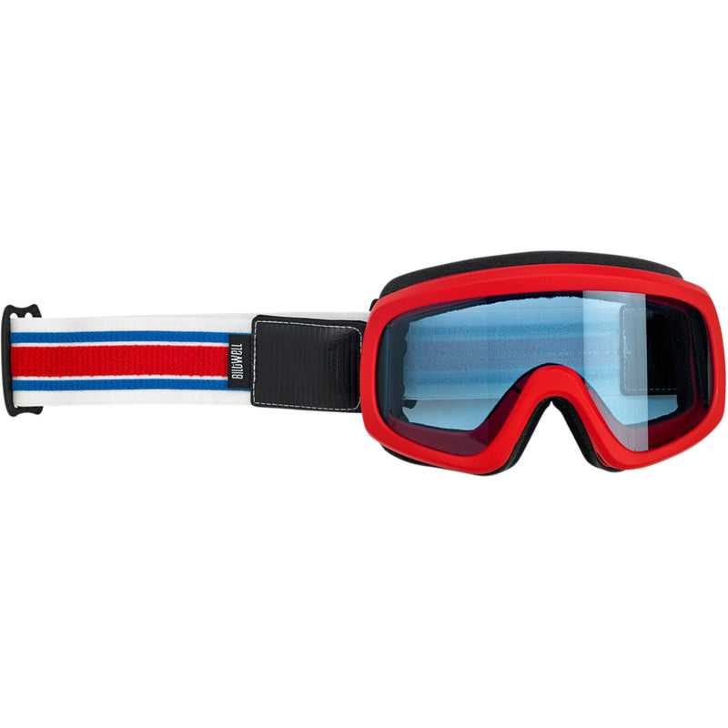 BILTWELL 2601-2583 2111-5605-007 Overland 2.0 Goggles — Racer Overland 2.0 Goggles - Racer - Red/White/Blue