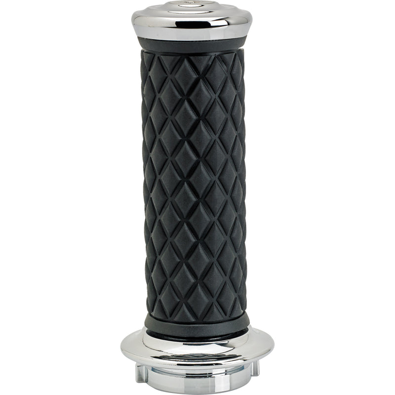 Biltwell Alumicore Grips Grips Alumicore TBW Chrome - 6608-105-01 For Harley Motorcycles 2022-2023