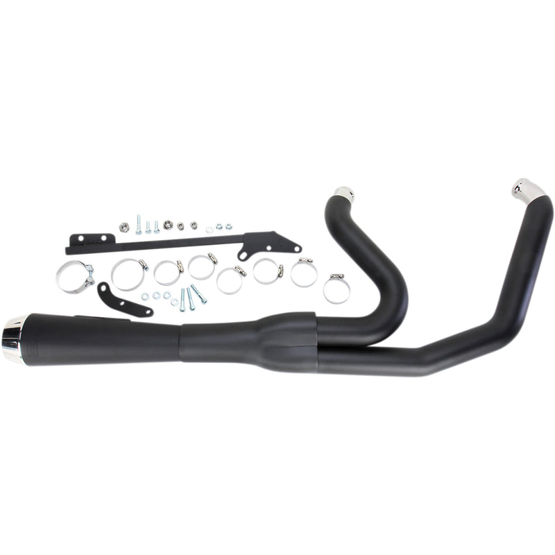 Bassani Xhaust Road Rage 2-Into-1 Exhaust System - 13122J For Harley Dyna 2006-2017