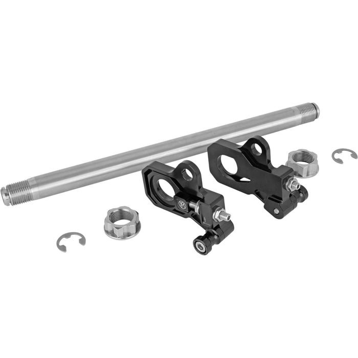 PERFORMANCE MACHINE (PM) 0214-1991 0117-0028M-B Axle Adjuster Kit - Black - Rear