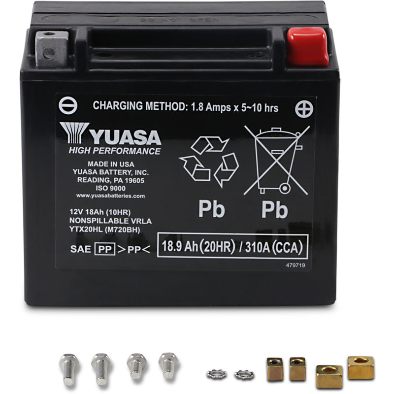 Yuasa YTX Battery - YUAM720BH For Harley Motorcycles 1991-2017 | Ski-Doo Snowmobiles 2002-2023 | Polaris Snowmobiles 2006-2016