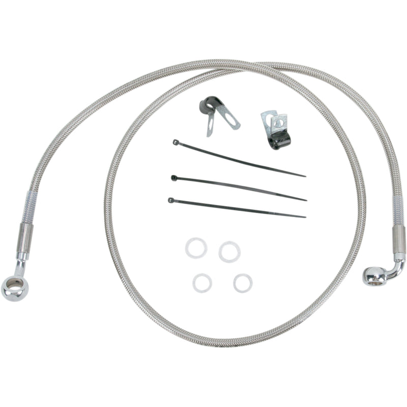 Drag Specialties Brake Line - 1741-2691 For Harley Dyna Low Rider 2001-2005