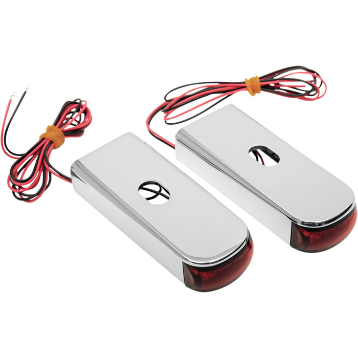 ALLOY ART 2020-0375 DSL8-3 Fender Strut LED Marker Lights - Red/Red '06-'17 FXD