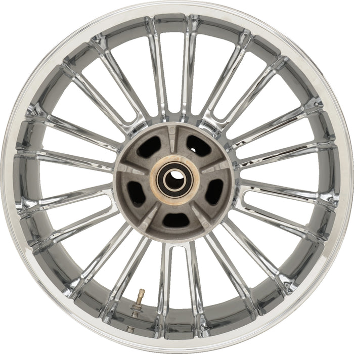 COASTAL MOTO 0202-2111 3D-ATL185CH Atlantic Precision Cast 3D Rear Wheel - Atlantic 3D - Single Disc/No ABS - Chrome - 18"x5.50" - '09+ FL