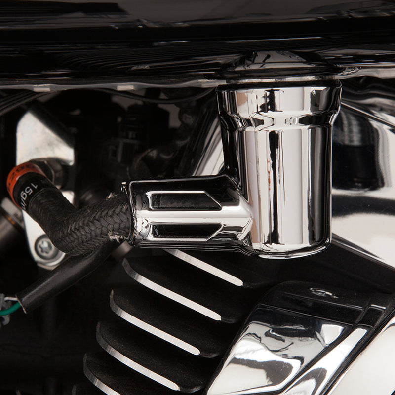 Ciro Fuel Line Fitting Cover Chrome Twin Cam Sportster - 73000 For Harley Motorcycles 1957-2026