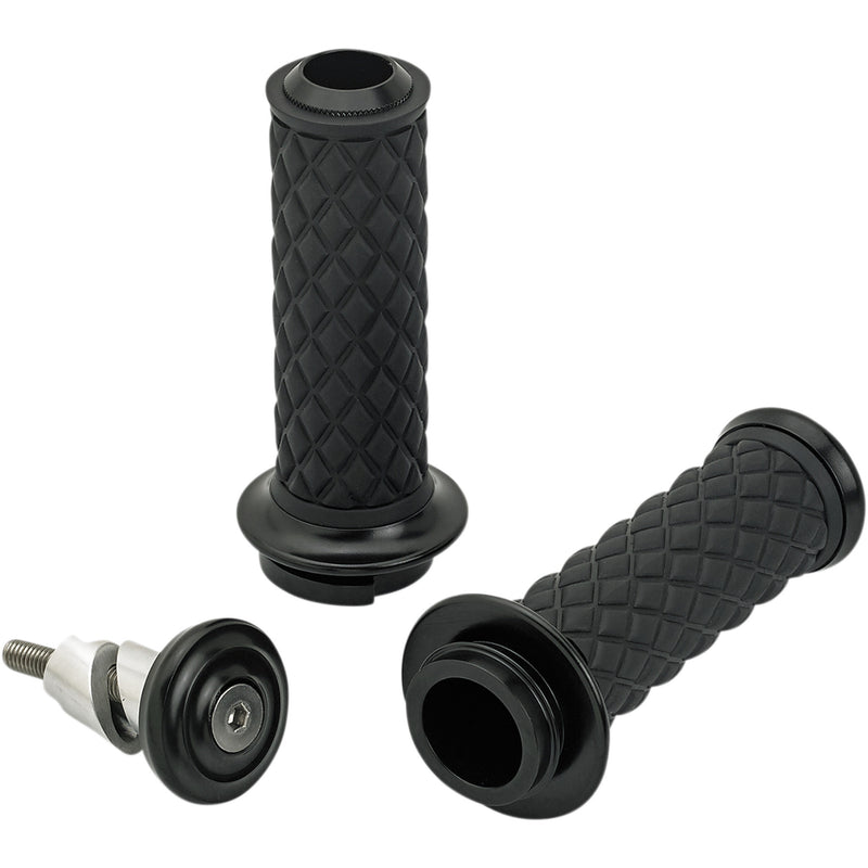 BILTWELL 0630-2322 6605-201-01 Alumicore Grips Grips - Alumicore - TBW - Black