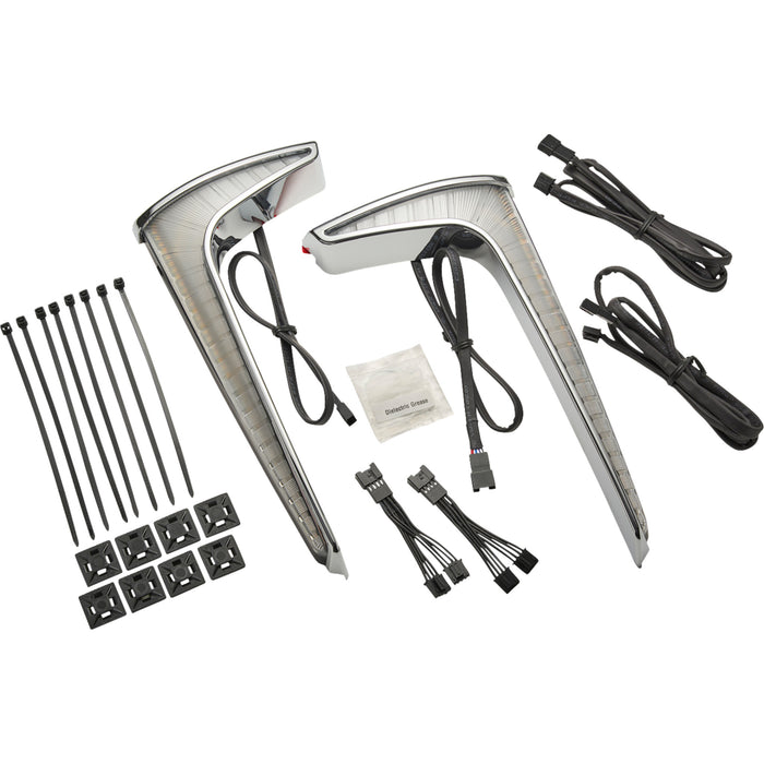 CIRO 2040-3227 46800 Fang® Lower Fairing Lights Lights - Lower Fairing - Chrome - Indian