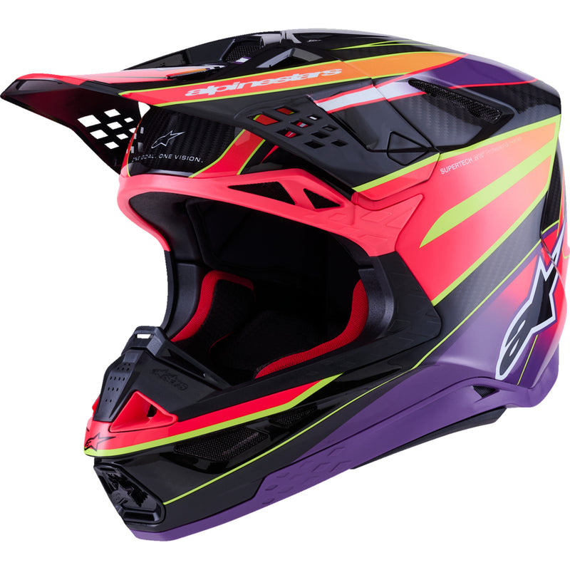 ALPINESTARS Supertech M10 Era MIPS® Helmet - Gloss Pink/Violet/Yellow Fluo